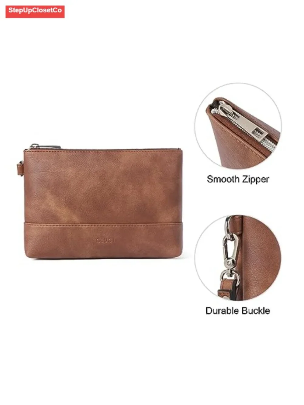 Large Capacity Women's Wristlet Wallet Faux Leather Clutch Purse with